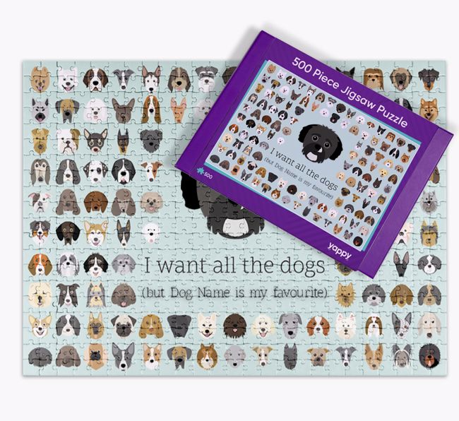 I Want All The Dogs: Personalised {breedFullName} Jigsaw